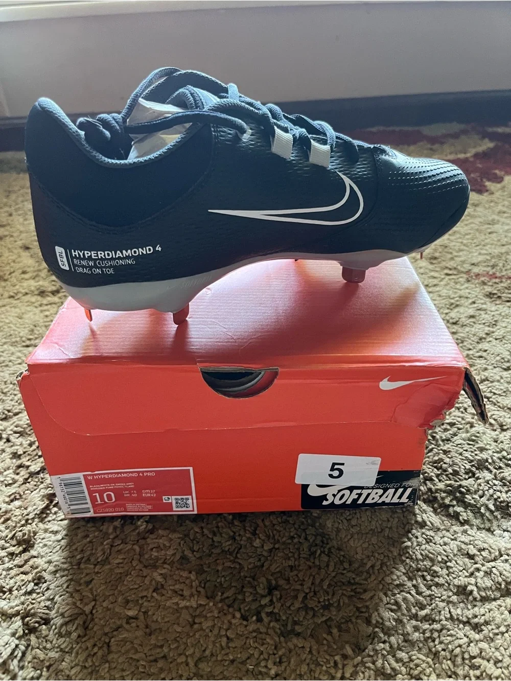 Nike Hyperdiamond 4 Pro Women's Softball Cleats Size 10
